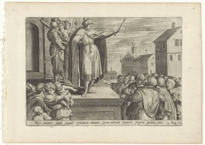 Rehabeam antwortet dem Volk von Hans Collaert (I) (attributed to)