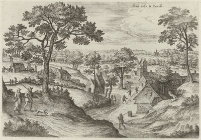 Blick auf die Kirche von St. Job und das Schloss von Carloo von Hans Collaert (I)