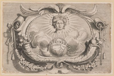 Druckerzeichen für Jan van Keerbergen: Vignette für Biblia Cum Glossa Ordinaria von Hans Collaert the Younger