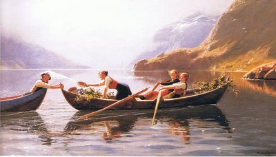 Herumtollen auf dem See von Hans Dahl