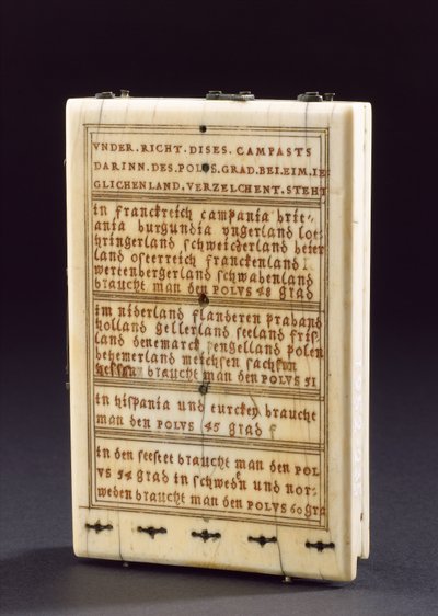 Tablet-Kompass-Sonnenuhr, Nürnberg, 1574 von Hans Ducher