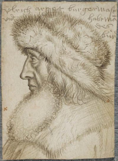 Porträt von Ulrich Artzt, Bürgermeister von Augsburg und Hauptmann des Schwäbischen Bundes von Hans Holbein d.Æ.