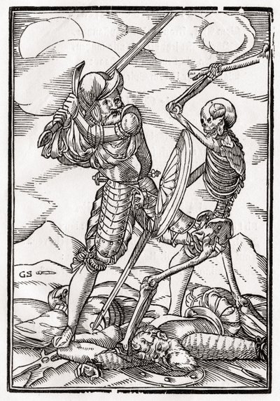 Der Tod kommt zum Soldaten, graviert von Georg Scharffenberg, aus 