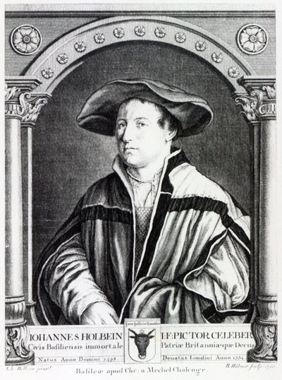 Hans Holbein der Jüngere, graviert von Bartholomaus Huebner, 1790 von Hans Holbein der Jüngere