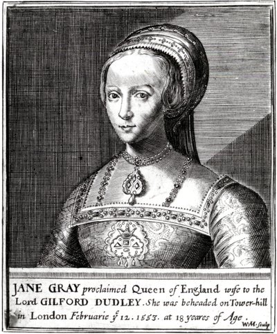 Jane Gray, graviert von William Marshall, 1648 von Hans Holbein der Jüngere