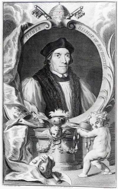 John Fisher, Bischof von Rochester, graviert von Jacobus Houbraken, ca. 1738-42 von Hans Holbein der Jüngere