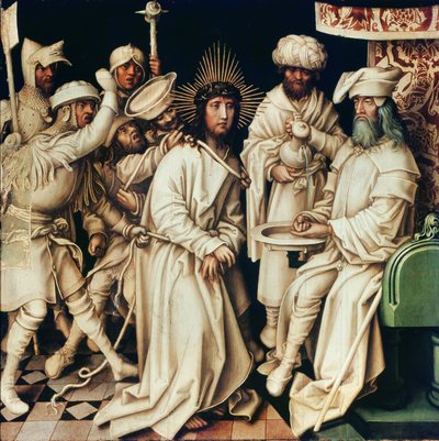 Pilatus wäscht seine Hände, linkes Panel eines Triptychons, 1496 von Hans Holbein the Elder