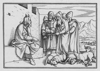 Ein Prophet wie Mose soll aufstehen, Deuteronomium XVIII, 15 von Hans Holbein der Jüngere