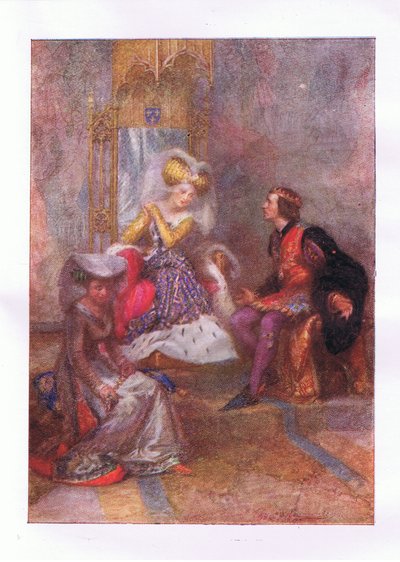 Und was sagst du dann zu meiner Liebe? (König Heinrich V), aus Die vollständigen Werke von Shakespeare, veröffentlicht von George Harrap & Co Ltd, 1920er Jahre von Hans Holbein der Jüngere