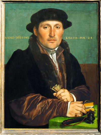 Porträt eines jungen Kaufmanns, wahrscheinlich der Nürnberger Patrizier Hans von Muffel, 28 Jahre alt von Hans Holbein the Younger