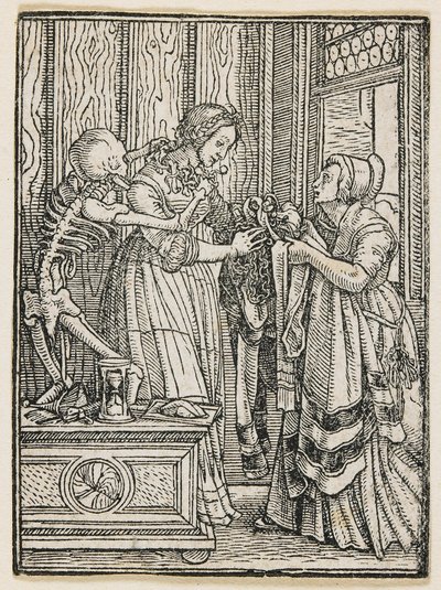 Die Gräfin aus Totentanz (Lyon), 1538 von Hans Holbein the Younger