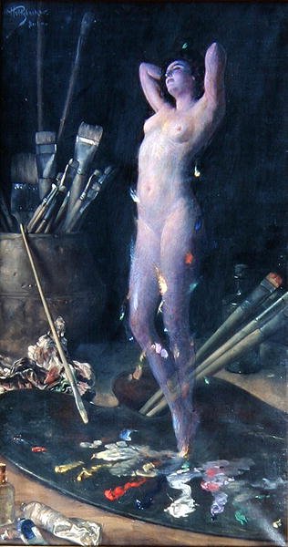 Im Atelier: Vision des Künstlers von Hans Holtzbecher