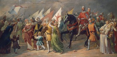 Rückkehr der Zürcher Soldaten aus der Schlacht von Dättwil von Hans Jakob Oeri