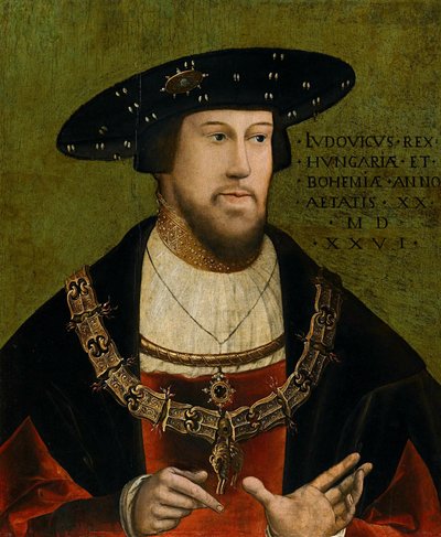 Porträt von König Ludwig II. von Ungarn (1506-1526) von Hans Krell