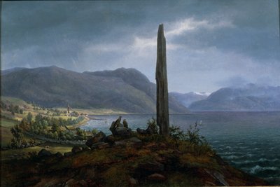 Das Frithjof-Denkmal auf Leikanger bei Balestrand in Soon von Hans Leganger Reusch