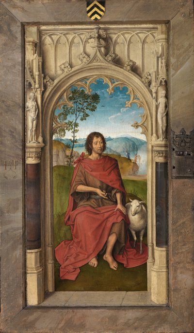 Äußeres Panel des Triptychons von Jan Floreins von Hans Memling