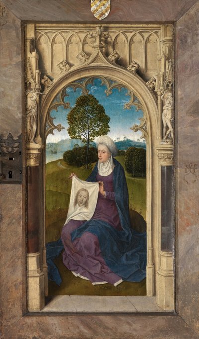 Außenansicht des Triptychons von Jan Floreins von Hans Memling