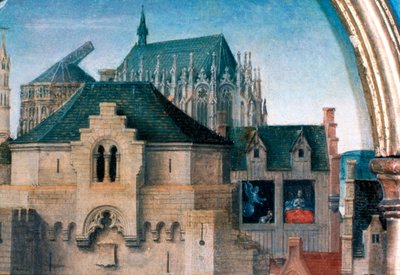 St. Ursula Schrein, Abreise aus Köln (Detail) von Hans Memling