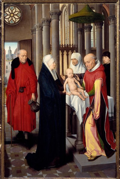 Triptychon der Anbetung der Könige (Detail) von Hans Memling