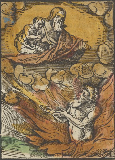 Der reiche Mann in der Hölle und der arme Lazarus im Schoß Abrahams, aus Das Plenarium, 1517 von Hans Schäufelein the Elder