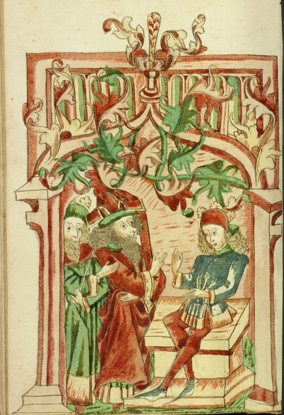 König Avenir und ein Arzt kommen zu Josaphat von Hans Schilling