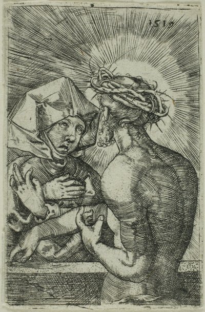 Christus mit Dornen gekrönt spricht zu seiner Mutter von Hans Sebald Beham