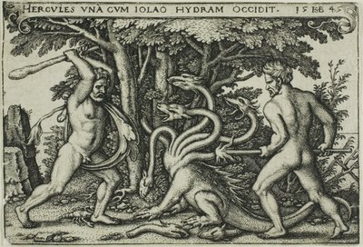 Herkules und die Hydra, aus Die Arbeiten des Herkules von Hans Sebald Beham