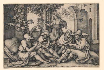 Hiob im Gespräch mit seinen Freunden von Hans Sebald Beham