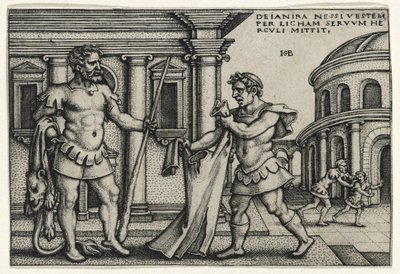 Lichas bringt das Gewand des Nessus zu Herkules, 1540er von Hans Sebald Beham