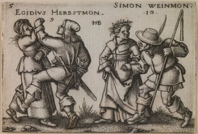 "September und Oktober" aus der Serie "Das Fest der Bauern oder Die zwölf Monate" von Hans Sebald Beham