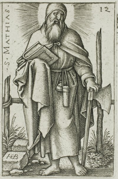 St. Matthias, Platte 12 aus Die zwölf Apostel von Hans Sebald Beham