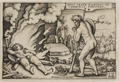 Der Tod des Herkules, aus Die Arbeiten des Herkules von Hans Sebald Beham