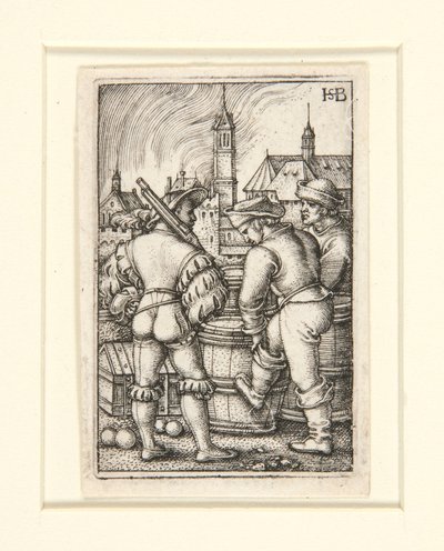 Die Wache bei den Pulverfässern von Hans Sebald Beham