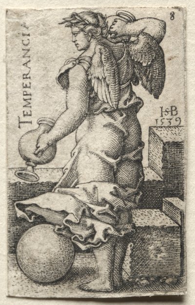 Die Erkenntnis Gottes und die sieben Kardinaltugenden: Mäßigkeit - Temperancia von Hans Sebald Beham