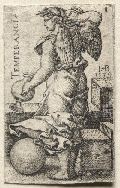 Die Erkenntnis Gottes und die sieben Kardinaltugenden: Mäßigkeit - Temperancia von Hans Sebald Beham