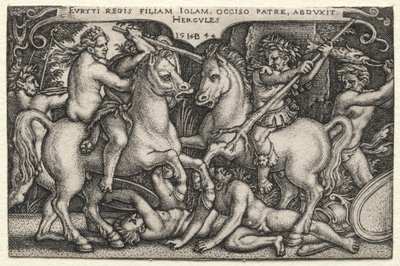 Die Arbeiten des Herkules: Herkules entführt Iole von Hans Sebald Beham