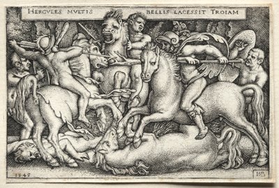 Die Arbeiten des Herkules: Herkules erobert Troja von Hans Sebald Beham