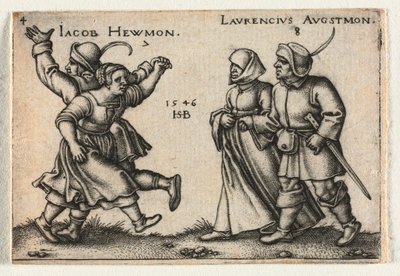 Die Bauernhochzeit oder die zwölf Monate: 7 Jacob Hewmon 8-Laurencius Augstmon von Hans Sebald Beham
