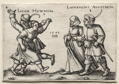 Die Dorfhochzeit: Jacob Hewmon / Lawrencius Augstmon von Hans Sebald Beham