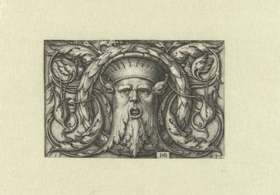 Flächendekoration. Maske mit einer Krone von Hans Sebald Beham