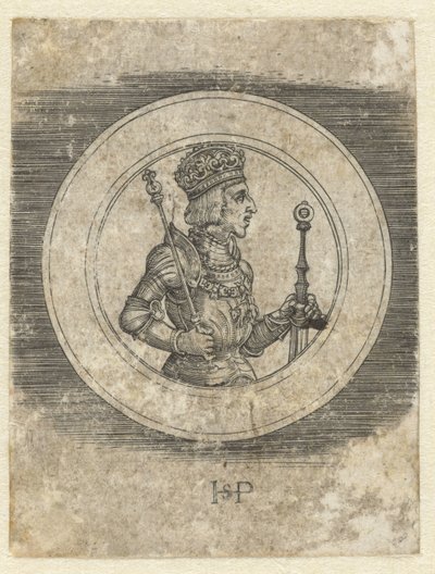 Vorderseite einer Medaille mit Porträt von König Ferdinand I. von Ungarn und Böhmen, halbfigur von Hans Sebald Beham