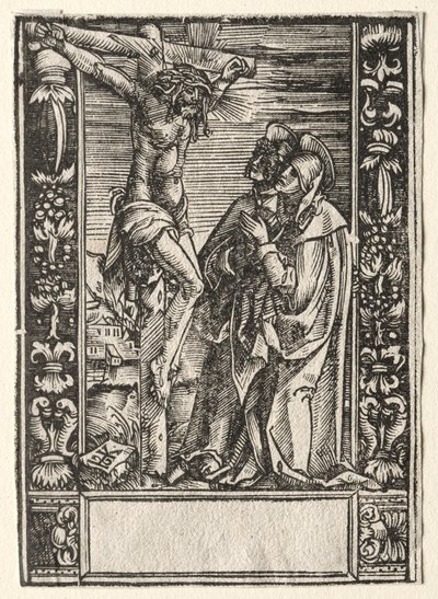 St. Maria und St. Johannes vor dem Kreuz von Hans Springinklee
