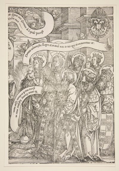 Die Jungfrau mit den Schutzheiligen von Maximilian von Hans Springinklee