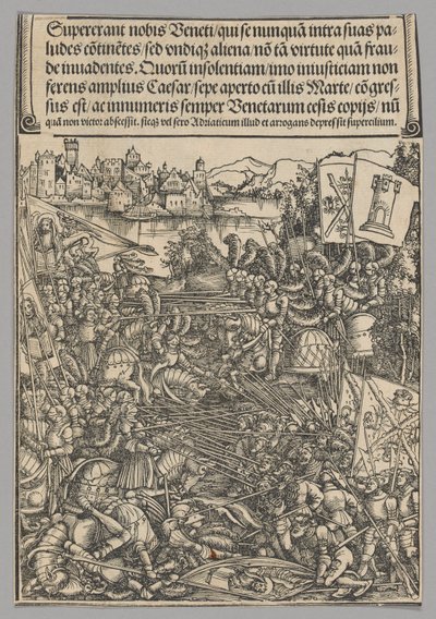 Krieg mit Venedig, Tafel 21 aus Historische Szenen aus dem Leben von Kaiser Maximilian I. aus dem Triumphbogen von Hans Springinklee