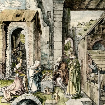 Anbetung des Jesuskindes mit St. Katharina und Barbara von Hans Suess Kulmbach