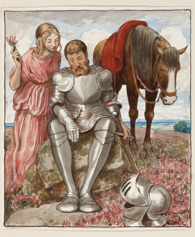 Erika und sitzender Ritter von Hans Thoma
