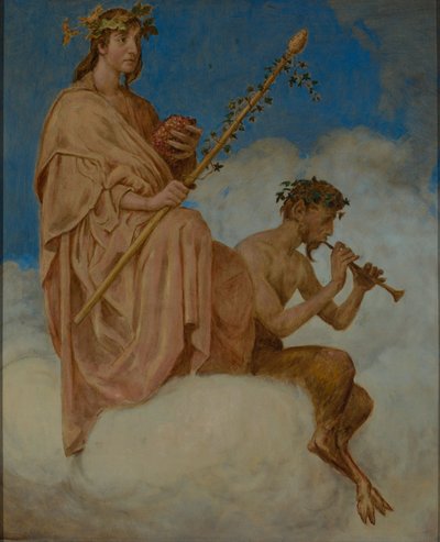 Oktober (Weingötter) von Hans Thoma