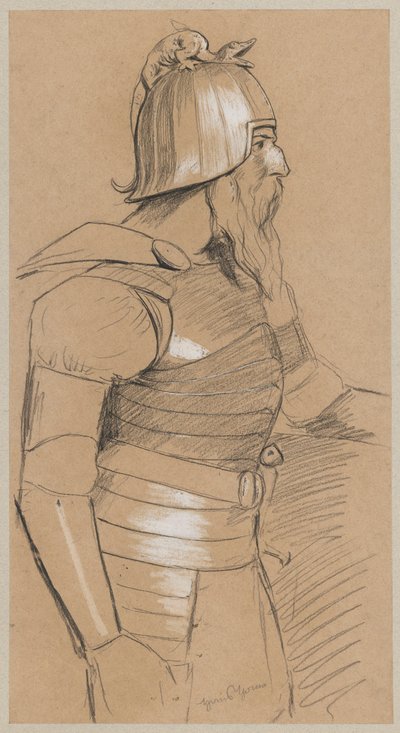 Kostümentwurf für Hagen von Hans Thoma