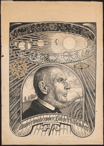 Projekt für das Cover von "Ewiger Kalender in Bildern" von Hans Thoma
