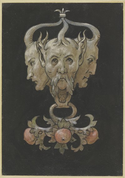 Drei Satyrmasken von Hans Thoma